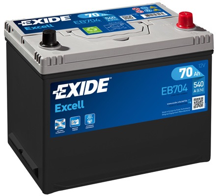 Autobatéria EXIDE Excell 70Ah, 12V, EB704 (EB704)